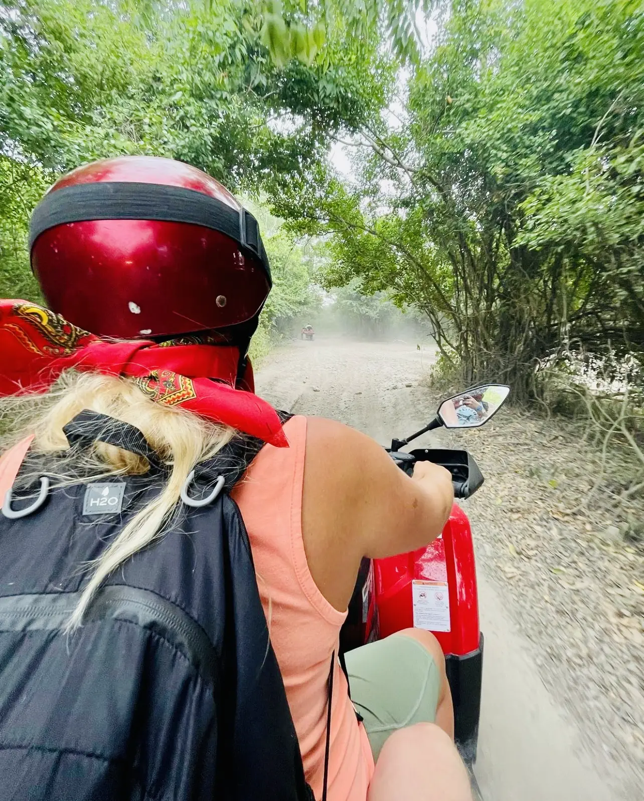 ATV riding through jungle trail in Cozumel combined with beach day