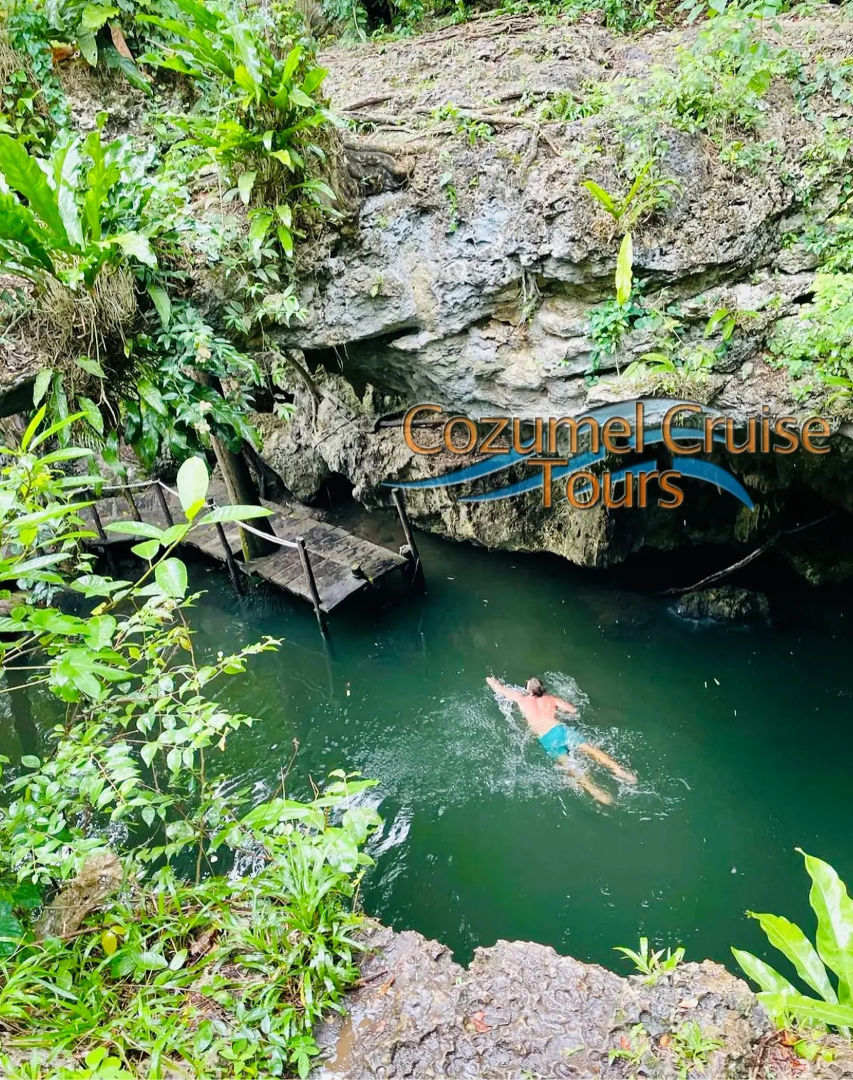 Private Jeep Jade Cavern Cenote All-Inclusive Tour - jade cavern swimming in Cozumel
